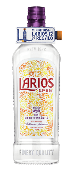 Ginebra Larios 1L + miniatura Larios 12