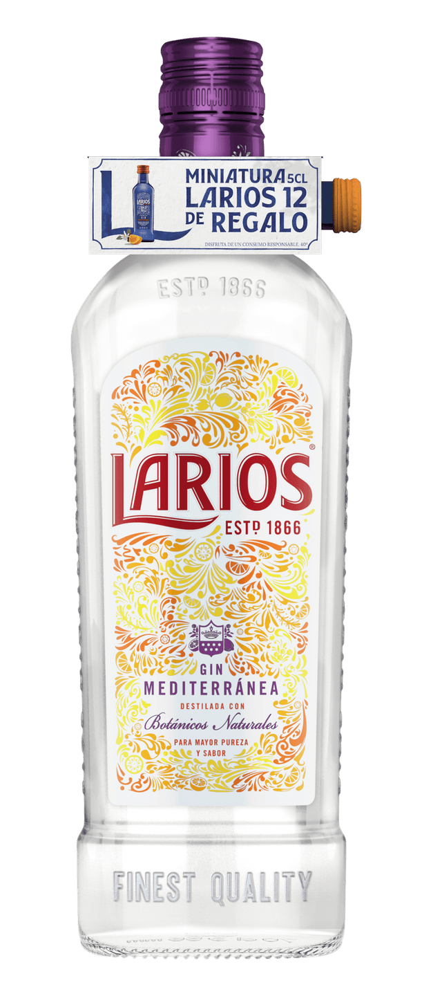 Ginebra Larios 1L + miniatura Larios 12