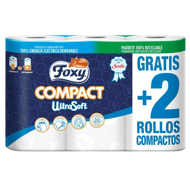 Papel higiénico FOXY Compact paquete 4+2 rollos