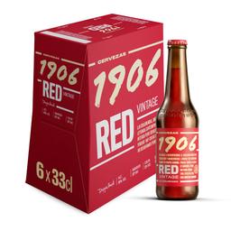 Cerveza ESTRELLA GALICIA 1906 red vintage botellín 6x33 cl