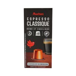 PRODUCTO ALCAMPO Café en cápsulas Espresso  clásico I8, 10 uds