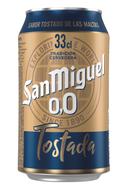 Cerveza tostada 0,0 san miguel, lata 33 cl