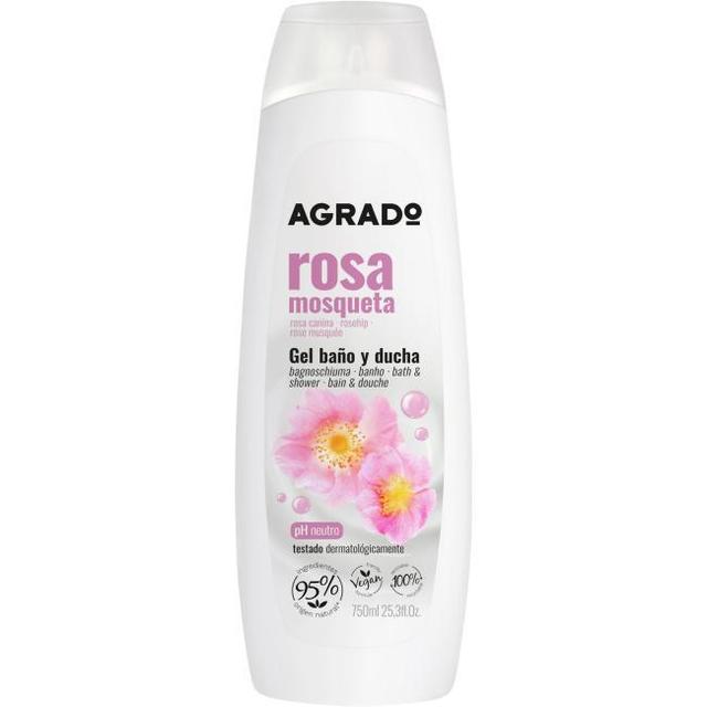 Gel baño&ducha rosa mosqueta agrado, bote 750 ml