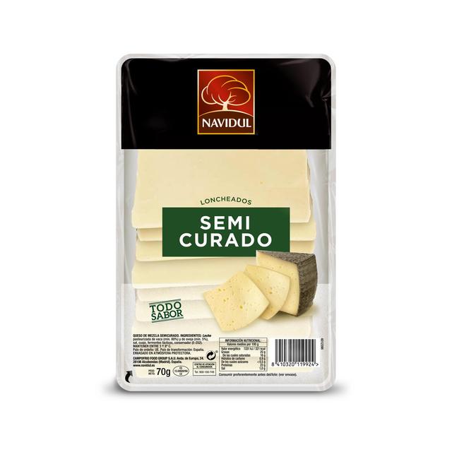 Queso semicurado en lonchas Navidul 70 g