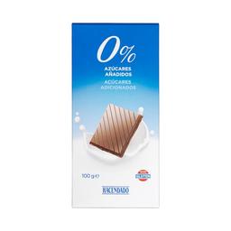 Chocolate extrafino con leche Hacendado 0% azúcares añadidos