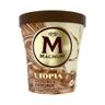 MAGNUN Utopia doble hazelnut de Frigo Tarrina helado de avellana, almendra y caramelo recubierto de chocolate blanco 440 ml