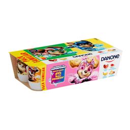 Yogur sabor fresa, de plátano, de macedonia y de tarta de queso Danone sin gluten pack de 8 unidades de 120 g
