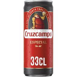 Cerveza especial cruzcampo cruzial, lata 33 cl