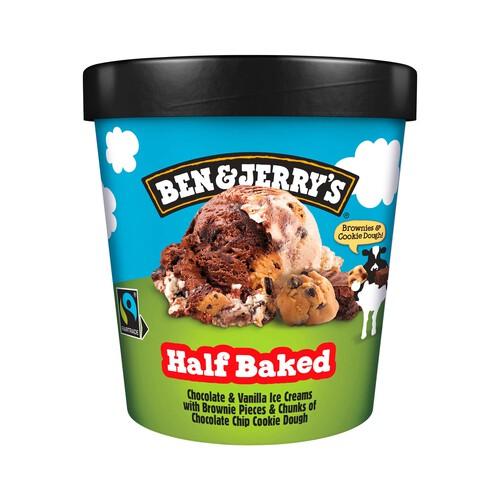 BEN & JERRY'S Tarrina de helado chocolate y vainilla con brownie de chocolate 500 ml