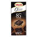 Chocolate negro 85% con stevia sin azúcar añadido Valor sin gluten 100 g