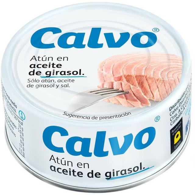 Atún en aceite de girasol calvo, lata 160 g