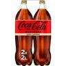 Refresco de cola sin cafeína coca cola zero, pack 2x2 litros