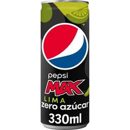 Refresco de cola con lima sin azúcar pepsi max, lata 33 cl