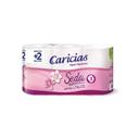 Papel higiénico CARICIAS seda 3 capas 4+2 rollos