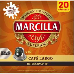 Café largo compatible nespresso marcilla, caja 20 uds