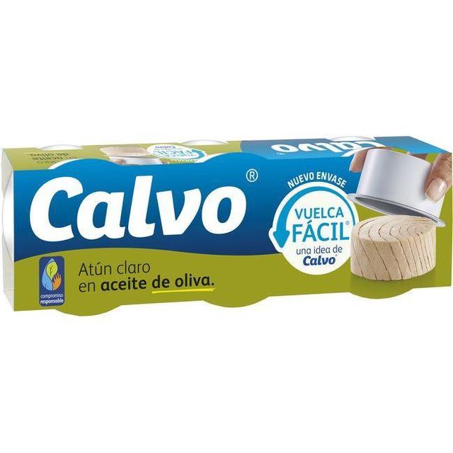 Atún claro en aceite de oliva calvo, pack 3x65 g