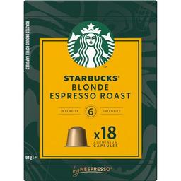 Café blonde compatible nespresso starbucks, caja 18 uds