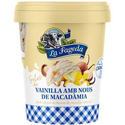 Helado de vainilla-nueces de macadamia la fageda, tarrina 500 ml