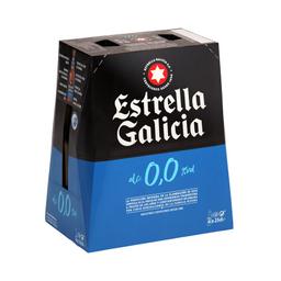 Cerveza sin alcohol 0,0 ESTRELLA GALICIA pack 6x25 cl