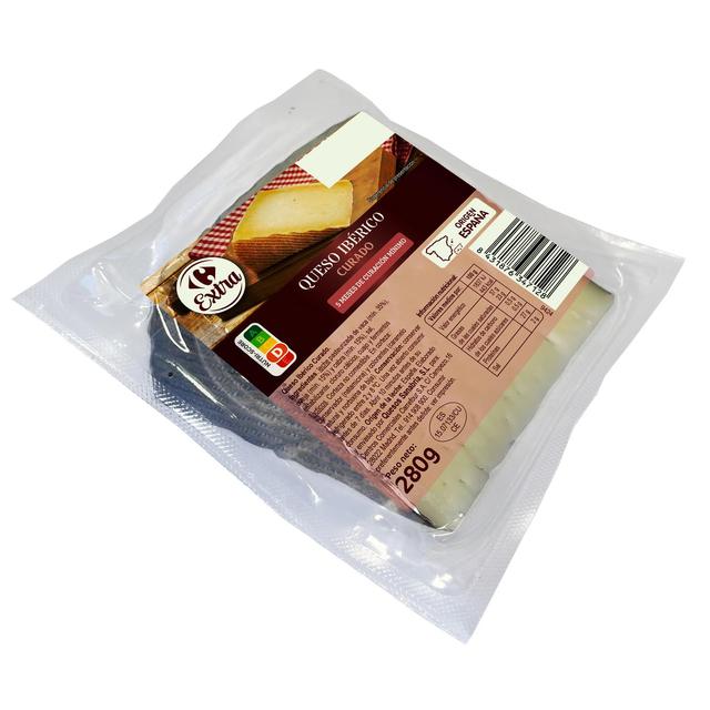 Queso ibérico curado Extra Carrefour cuña 280 g