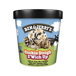 BEN & JERRY'S Tarrina de helado de vainilla con remolinos, sandwiches y trocitos de cokies de chocolate 465 m