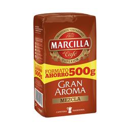 MARCILLA Gran aroma Café molido mezcla, tueste natural (50%) y torrefacto (50%) 500 g
