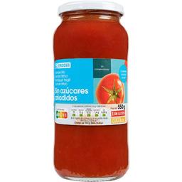 Tomate frito sin sal y sin azúcar eroski, frasco 550 g