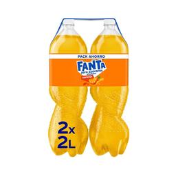 FANTA ZERO  Refresco de naranja sin azúcares añadidos pack de 2 botellas x 2 l