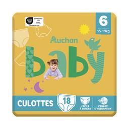 Pants (braguitas) de aprendizaje talla 6 para bebés de 15 a 19 kilogramos PRODUCTO ALCAMPO Baby 18 uds