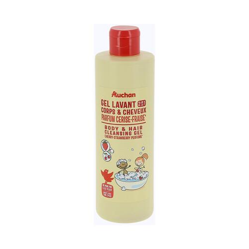 PRODUCTO ALCAMPO Gel y champú para cuerpo y cabello, con aroma a cereza y fresa 250 ml