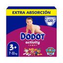 DODOT Activity Pañales talla 3+ (7-11 kg) 120 uds