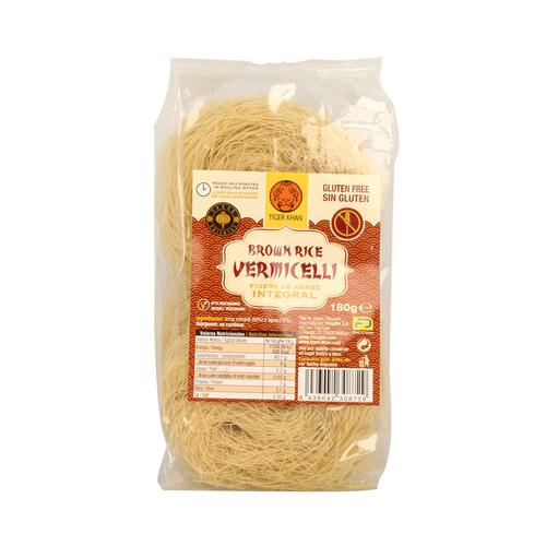 TIGER KHAN Pasta fideos de arroz integral sin gluten TIGER KHAN 180 g