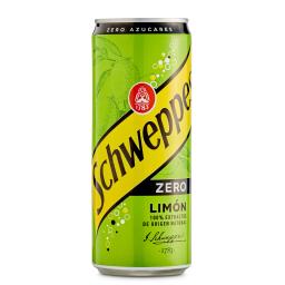 Refresco de limón zero Schweppes lata 33 cl