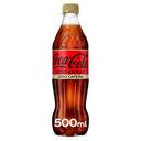 Refresco cola Coca-Cola botella 50cl zero zero sin cafeína