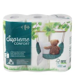 Papel higiénico 5 capas Carrefour 6 rollos