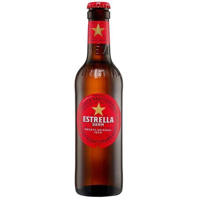 Cerveza estrella damm, botellín 33 cl