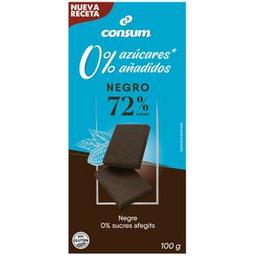 Chocolate Negro 72% Cacao sin Azúcar