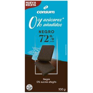 Chocolate Negro 72% Cacao sin Azúcar