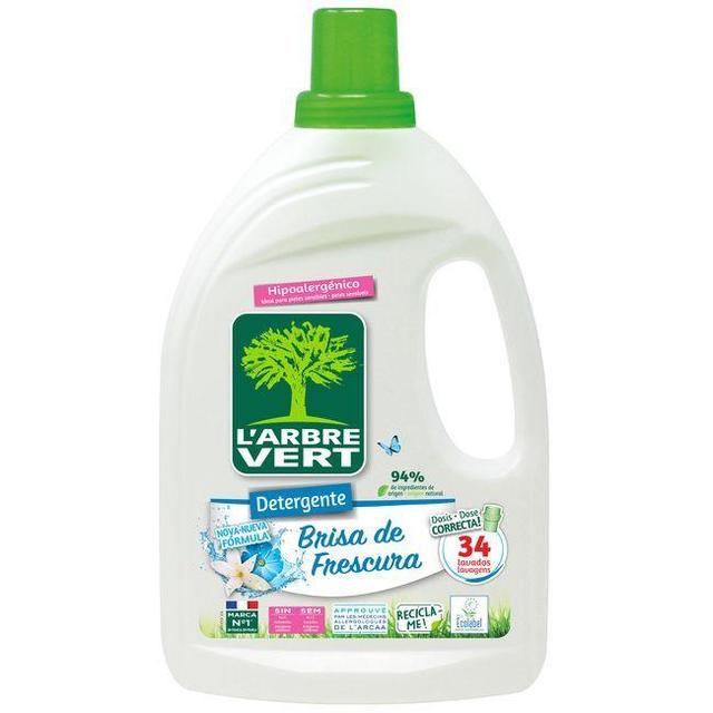 Detergente gel ecológico brisa l'arbre vert, garrafa 34 dosis