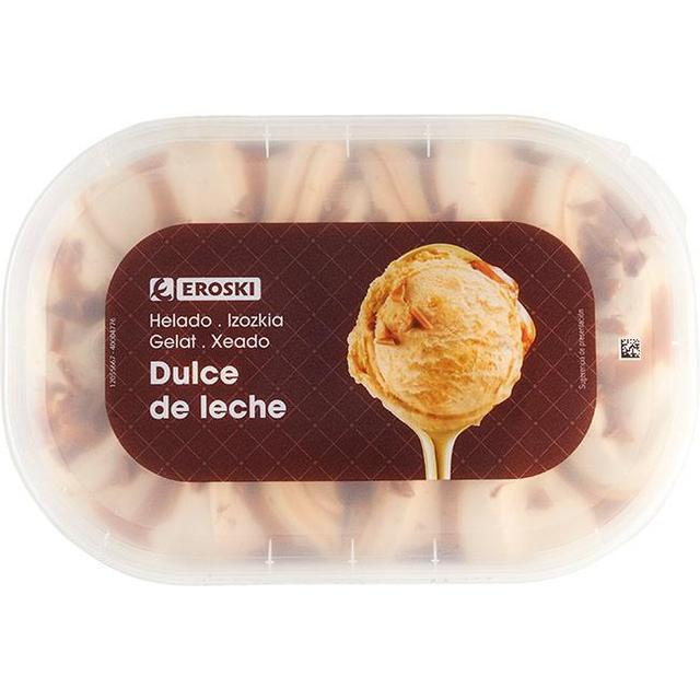 Helado de dulce de leche eroski, tarrina 900 ml