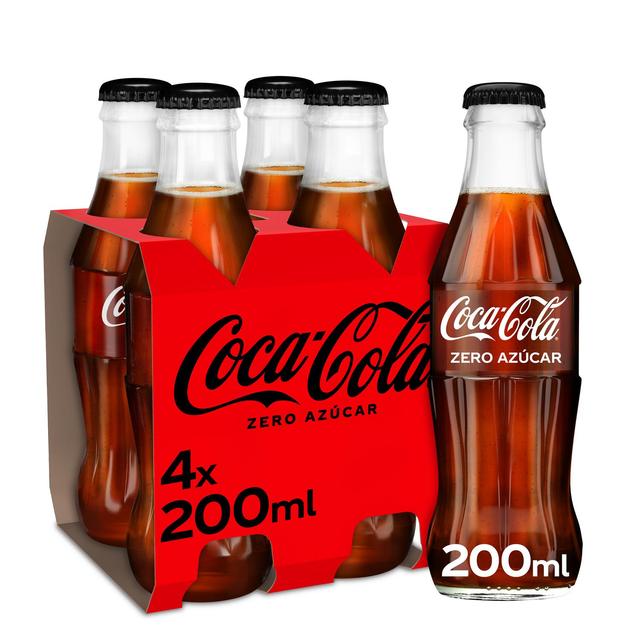 Coca Cola zero azúcar pack 4 botellas 20 cl