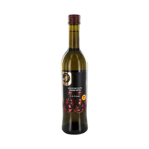 ALCAMPO GOURMET Aceite de oliva Virgen Extra Arbequina D.O.P Estepa botella de 500 ml