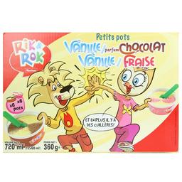 RIK & ROK Tarrina de helado de vainilla y fresa o vainilla y chocolate 12 x 60 ml