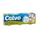 CALVO Atún claro en aceite de oliva, vuelca fácil lata de 52 g. pack de 3 uds