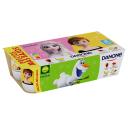 Yogur sabor fresa, de plátano, de macedonia y de tarta de queso Danone sin gluten pack de 8 unidades de 120 g