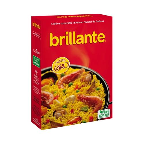 BRILLANTE Arroz largo vaporizado BRILLANTE paquete de 1 kg