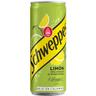 Refresco de limón con gas schweppes, lata 33 cl