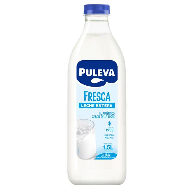 Leche entera fresca Puleva botella 1,5 l