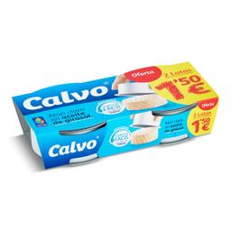 Atún claro en aceite de girasol Calvo lata 2 x 52 g
