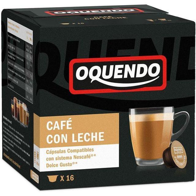 Café con leche compatible dolce gusto oquendo, caja 16 uds